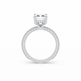 Radiant Pave & Hidden Halo Lab Grown Diamond Engagement Ring