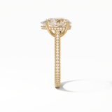 Pear Pave & Hidden Halo Lab Grown Diamond Engagement Ring