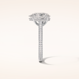 3.1 CT Pear Shaped Hidden Halo & Pave Moissanite Engagement Ring