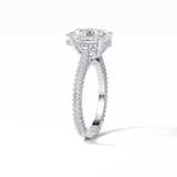 Pear Pave & Hidden Halo Lab Grown Diamond Engagement Ring