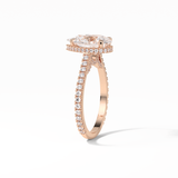 Pear Pave & Hidden Halo Lab Grown Diamond Engagement Ring
