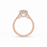 Pear Pave & Hidden Halo Lab Grown Diamond Engagement Ring