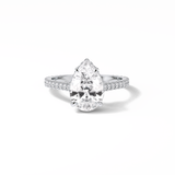 Pear Pave & Hidden Halo Lab Grown Diamond Engagement Ring