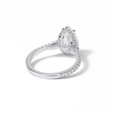 Pear Pave & Hidden Halo Lab Grown Diamond Engagement Ring