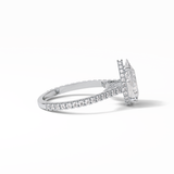 Pear Pave & Hidden Halo Lab Grown Diamond Engagement Ring