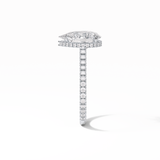 Pear Pave & Hidden Halo Lab Grown Diamond Engagement Ring