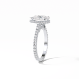 Pear Pave & Hidden Halo Lab Grown Diamond Engagement Ring