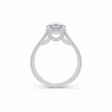Pear Pave & Hidden Halo Lab Grown Diamond Engagement Ring
