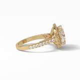 Cushion Pave & Hidden Halo Lab Grown Diamond Engagement Ring