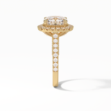 Cushion Pave & Hidden Halo Lab Grown Diamond Engagement Ring