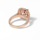 Cushion Pave & Hidden Halo Lab Grown Diamond Engagement Ring