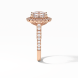 Cushion Pave & Hidden Halo Lab Grown Diamond Engagement Ring