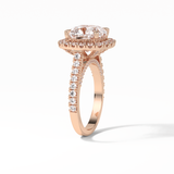 Cushion Pave & Hidden Halo Lab Grown Diamond Engagement Ring