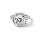 Cushion Pave & Hidden Halo Lab Grown Diamond Engagement Ring