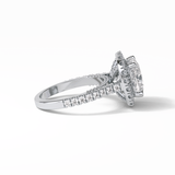 Cushion Pave & Hidden Halo Lab Grown Diamond Engagement Ring
