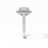 Cushion Pave & Hidden Halo Lab Grown Diamond Engagement Ring