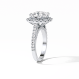 Cushion Pave & Hidden Halo Lab Grown Diamond Engagement Ring