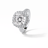 Cushion Pave & Hidden Halo Lab Grown Diamond Engagement Ring