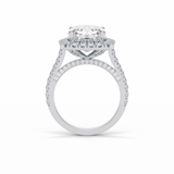 Cushion Pave & Hidden Halo Lab Grown Diamond Engagement Ring