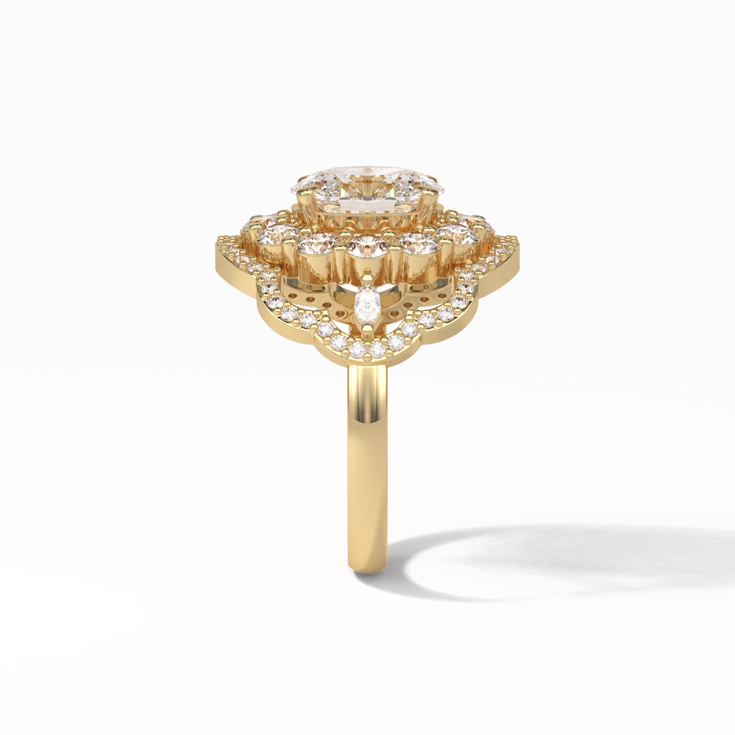 Oval Halo Lab Grown Diamond Engagement Ring