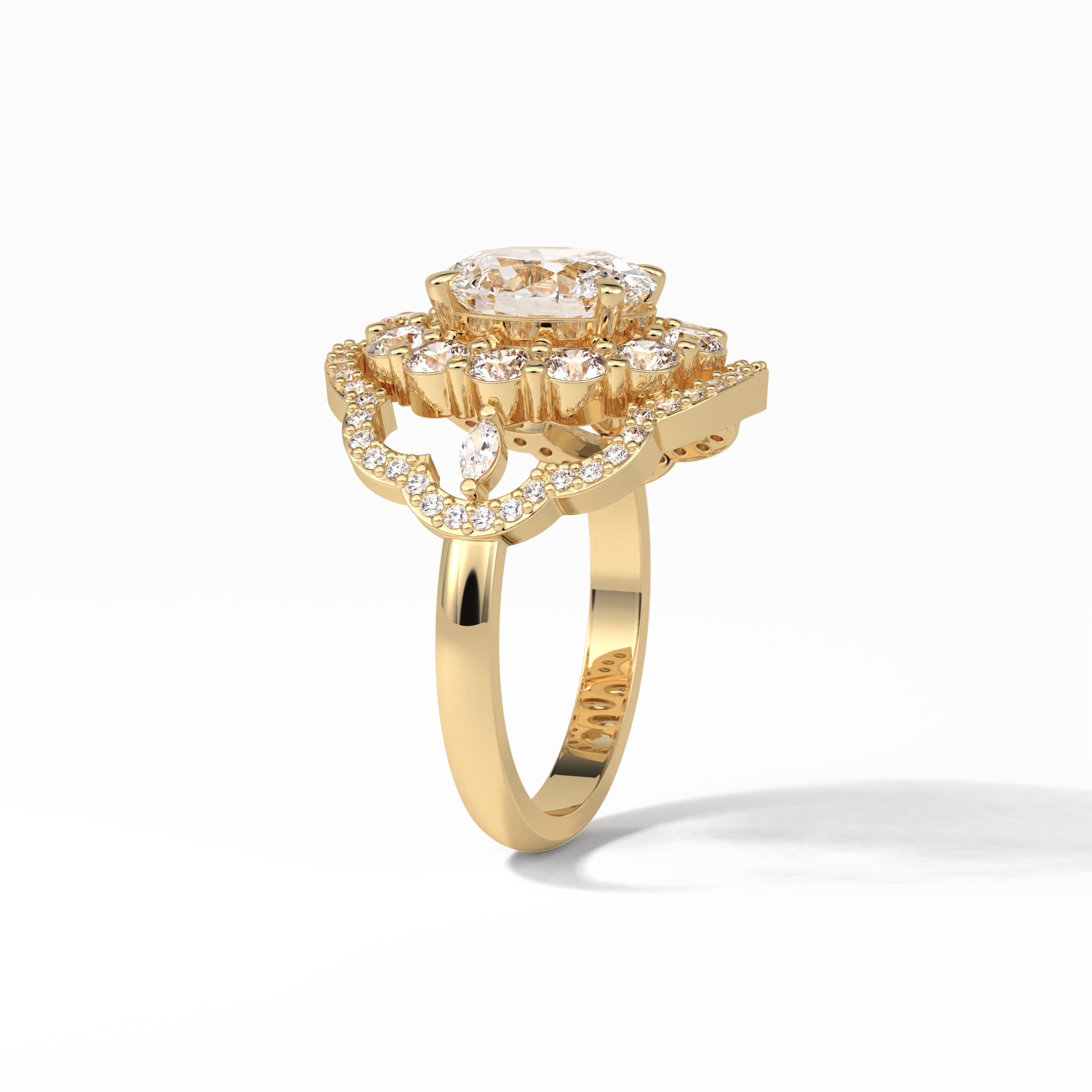 Oval Halo Lab Grown Diamond Engagement Ring