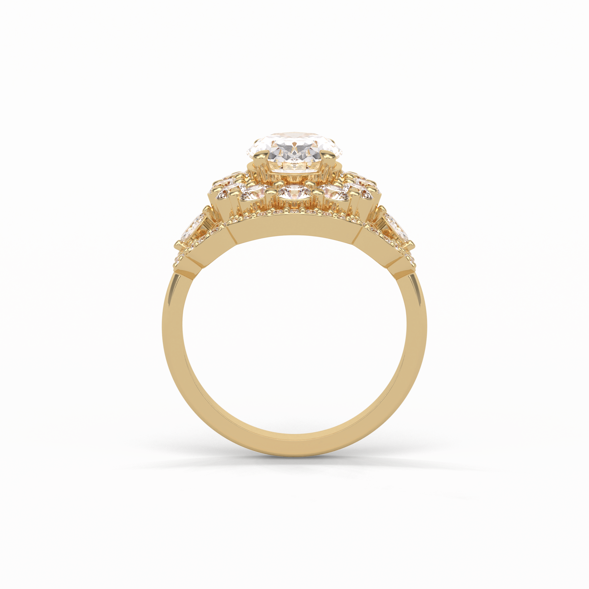Oval Halo Lab Grown Diamond Engagement Ring