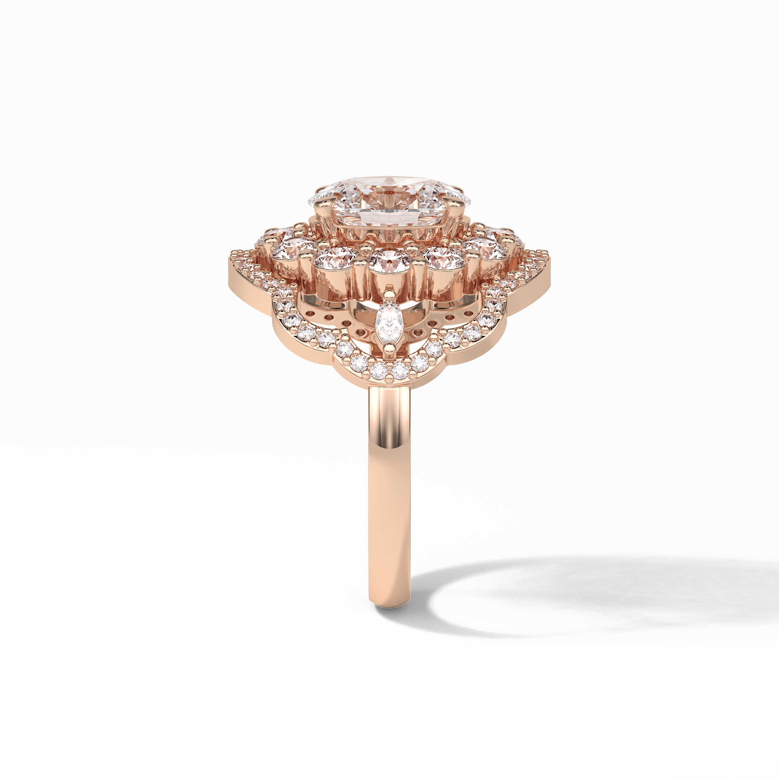 Oval Halo Lab Grown Diamond Engagement Ring