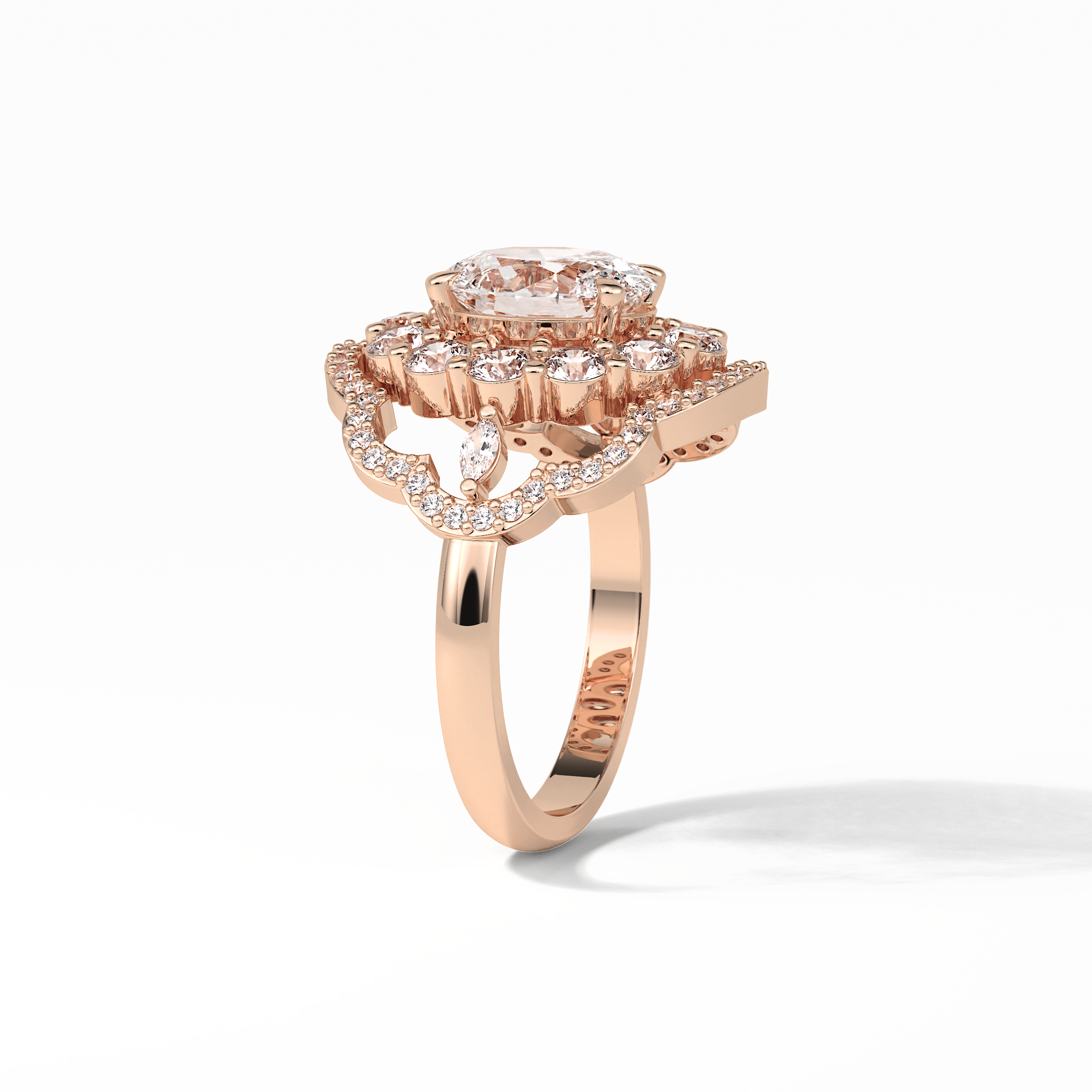 Oval Halo Lab Grown Diamond Engagement Ring