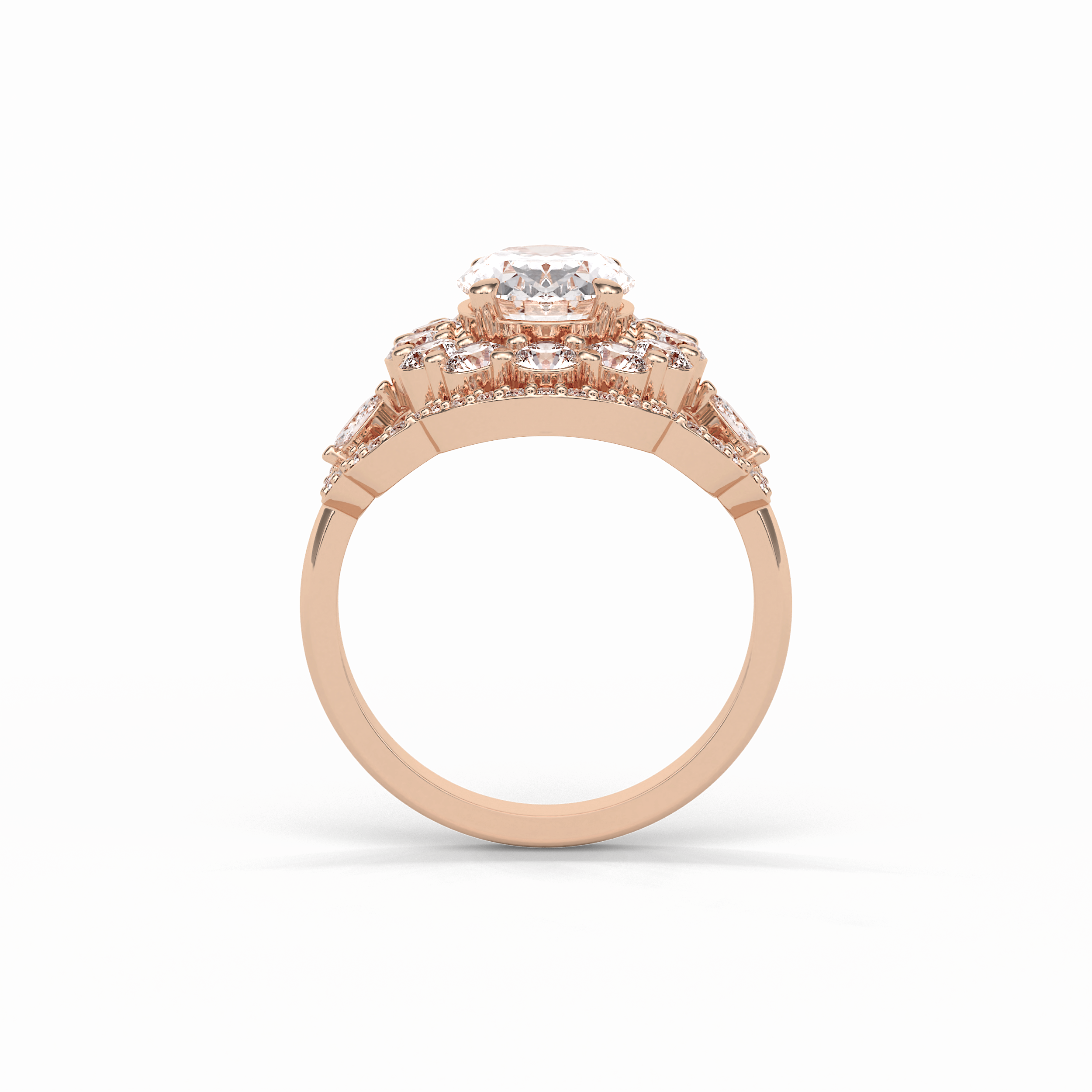 Oval Halo Lab Grown Diamond Engagement Ring