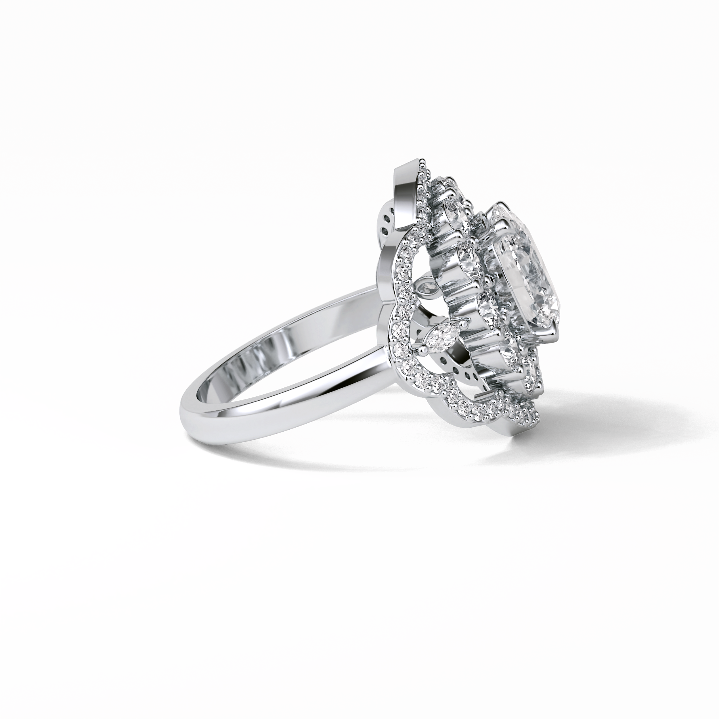 Oval Halo Lab Grown Diamond Engagement Ring