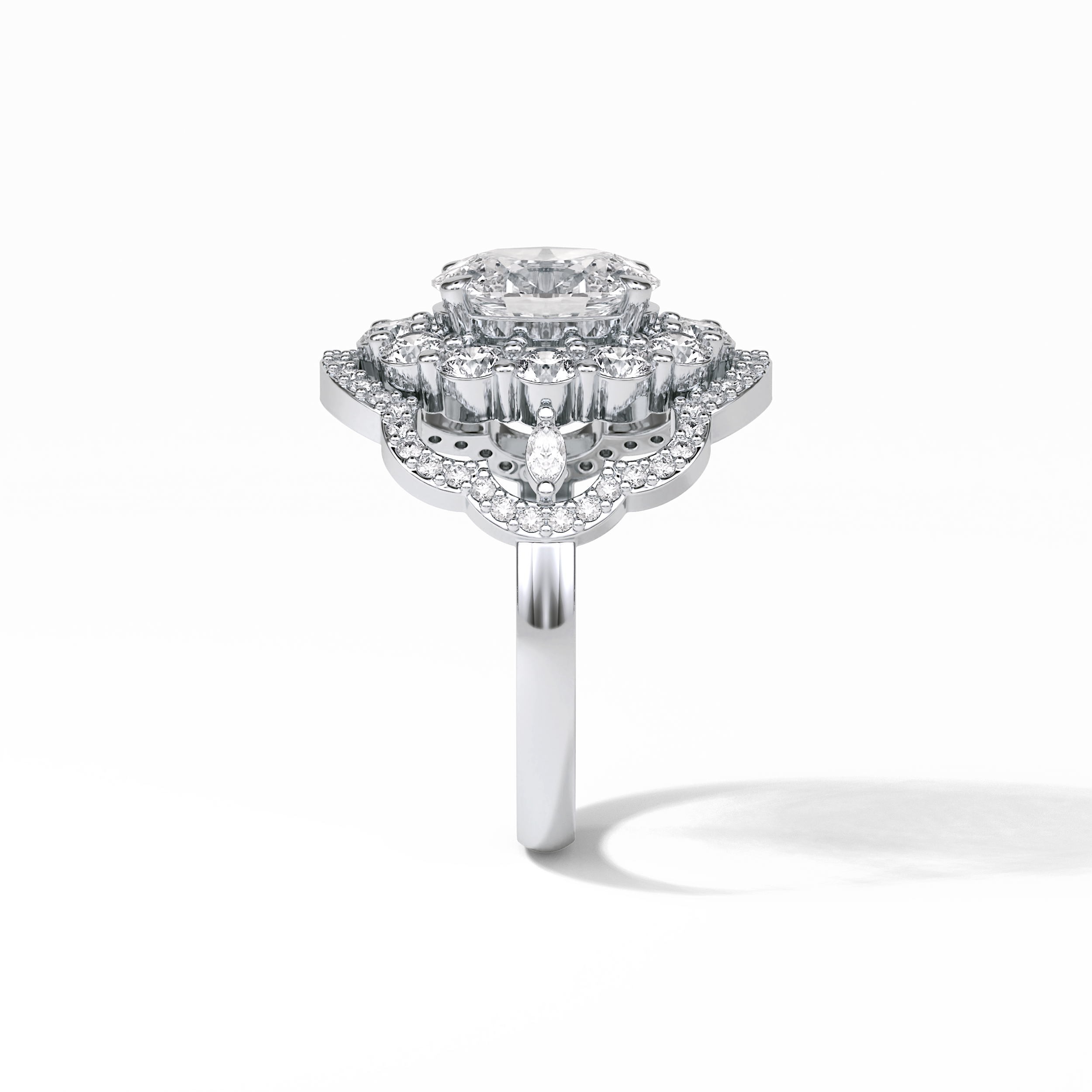 Oval Halo Lab Grown Diamond Engagement Ring