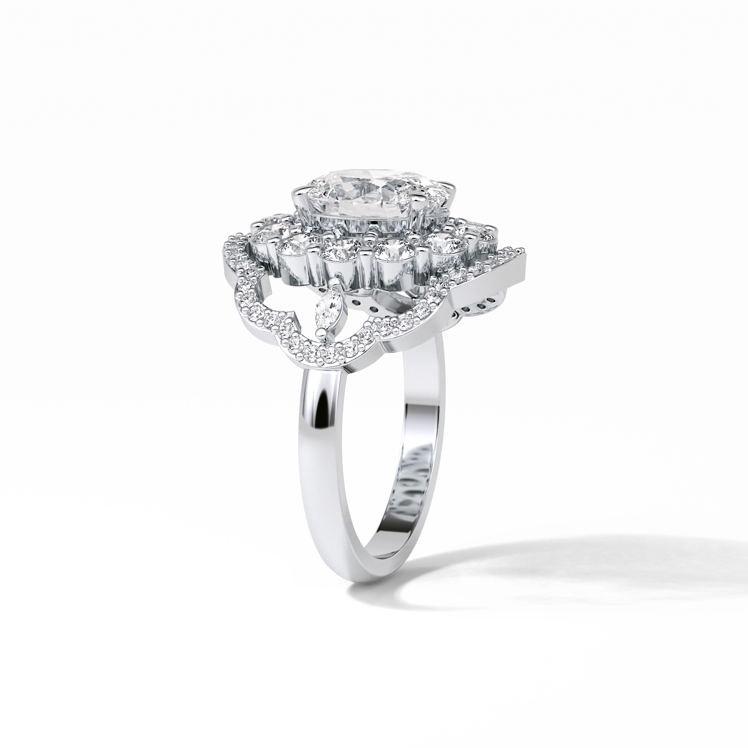 Oval Halo Lab Grown Diamond Engagement Ring