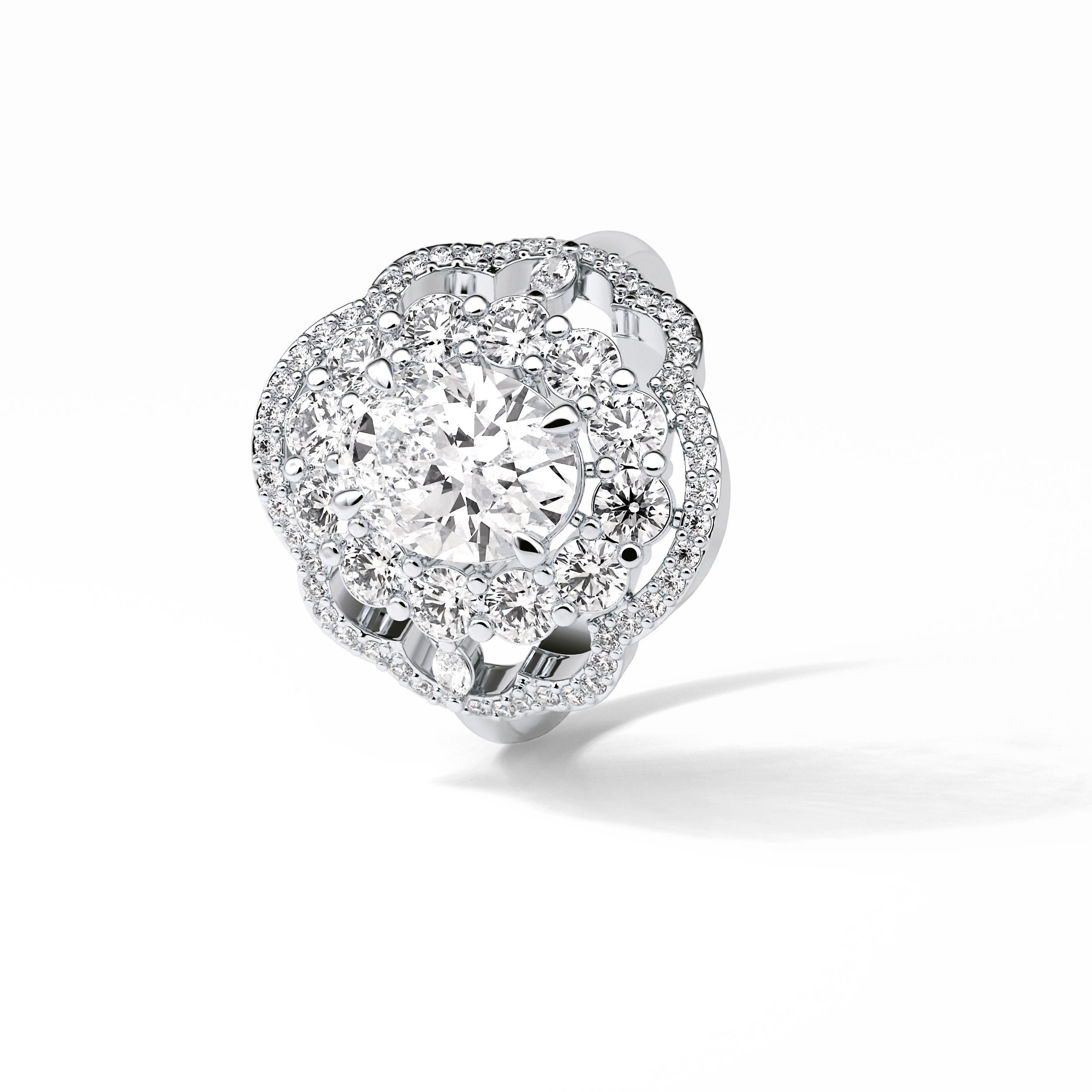 Oval Halo Lab Grown Diamond Engagement Ring
