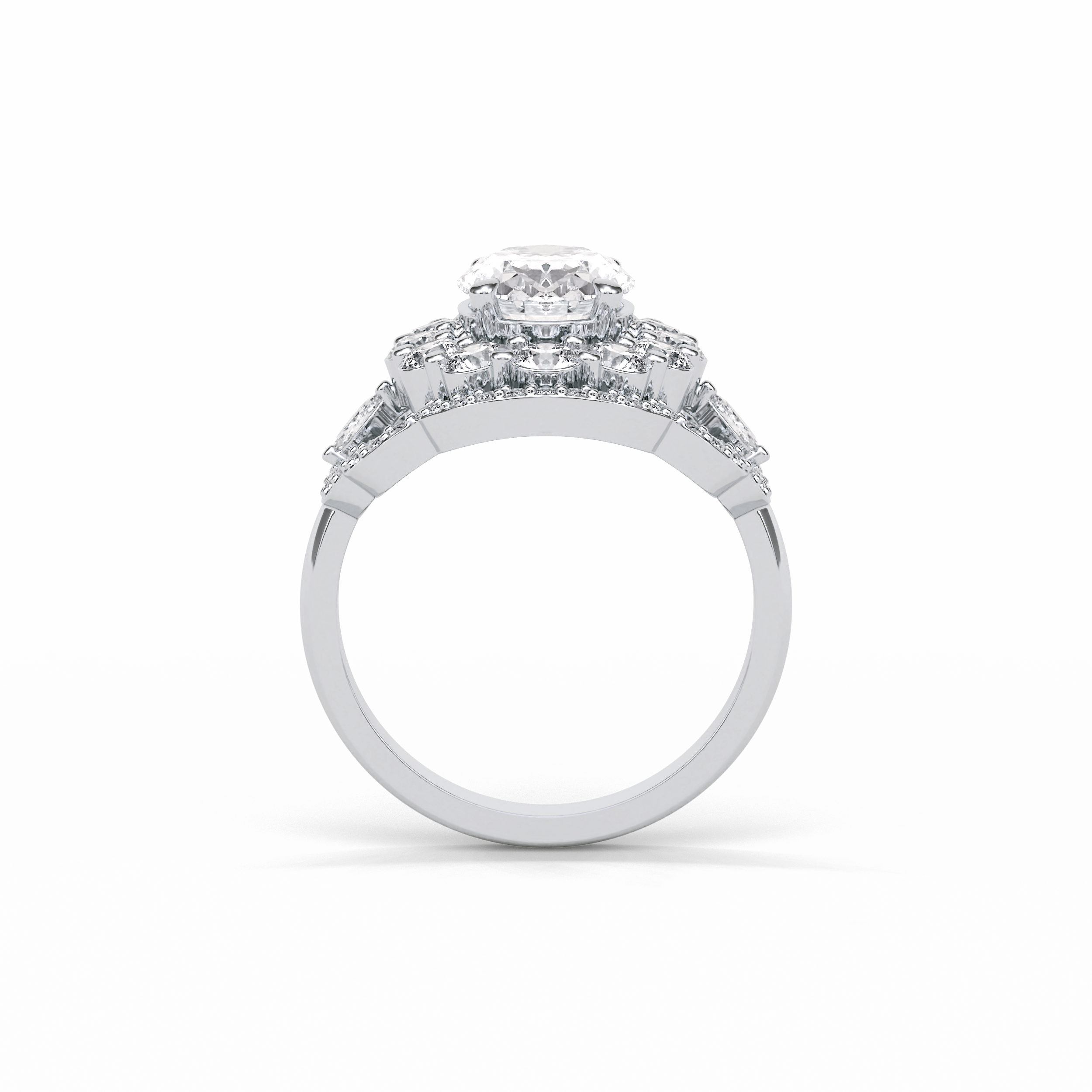 Oval Halo Lab Grown Diamond Engagement Ring