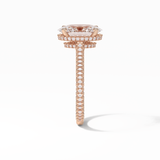 Oval Pave & Hidden Halo Lab Grown Diamond Engagement Ring