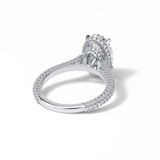 Oval Pave & Hidden Halo Lab Grown Diamond Engagement Ring