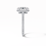 Oval Pave & Hidden Halo Lab Grown Diamond Engagement Ring
