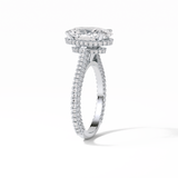 Oval Pave & Hidden Halo Lab Grown Diamond Engagement Ring