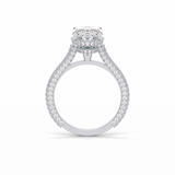 Oval Pave & Hidden Halo Lab Grown Diamond Engagement Ring