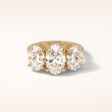 2.35 CT Oval Shaped Cluster Moissanite Engagement Ring