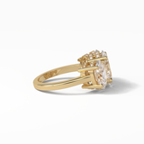 Oval Three Stone Lab Grown Diamond Engagement Ring