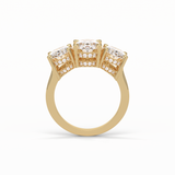 Oval Three Stone Lab Grown Diamond Engagement Ring
