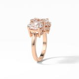 Oval Three Stone Lab Grown Diamond Engagement Ring