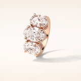 2.35 CT Oval Shaped Cluster Moissanite Engagement Ring