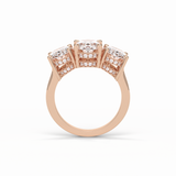 Oval Three Stone Lab Grown Diamond Engagement Ring