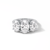 Oval Three Stone Lab Grown Diamond Engagement Ring