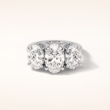 2.35 CT Oval Shaped Cluster Moissanite Engagement Ring