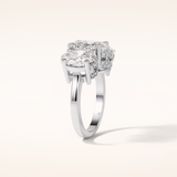 2.35 CT Oval Shaped Cluster Moissanite Engagement Ring