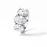 Oval Three Stone Lab Grown Diamond Engagement Ring