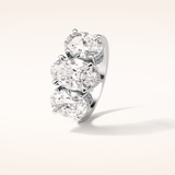 2.35 CT Oval Shaped Cluster Moissanite Engagement Ring